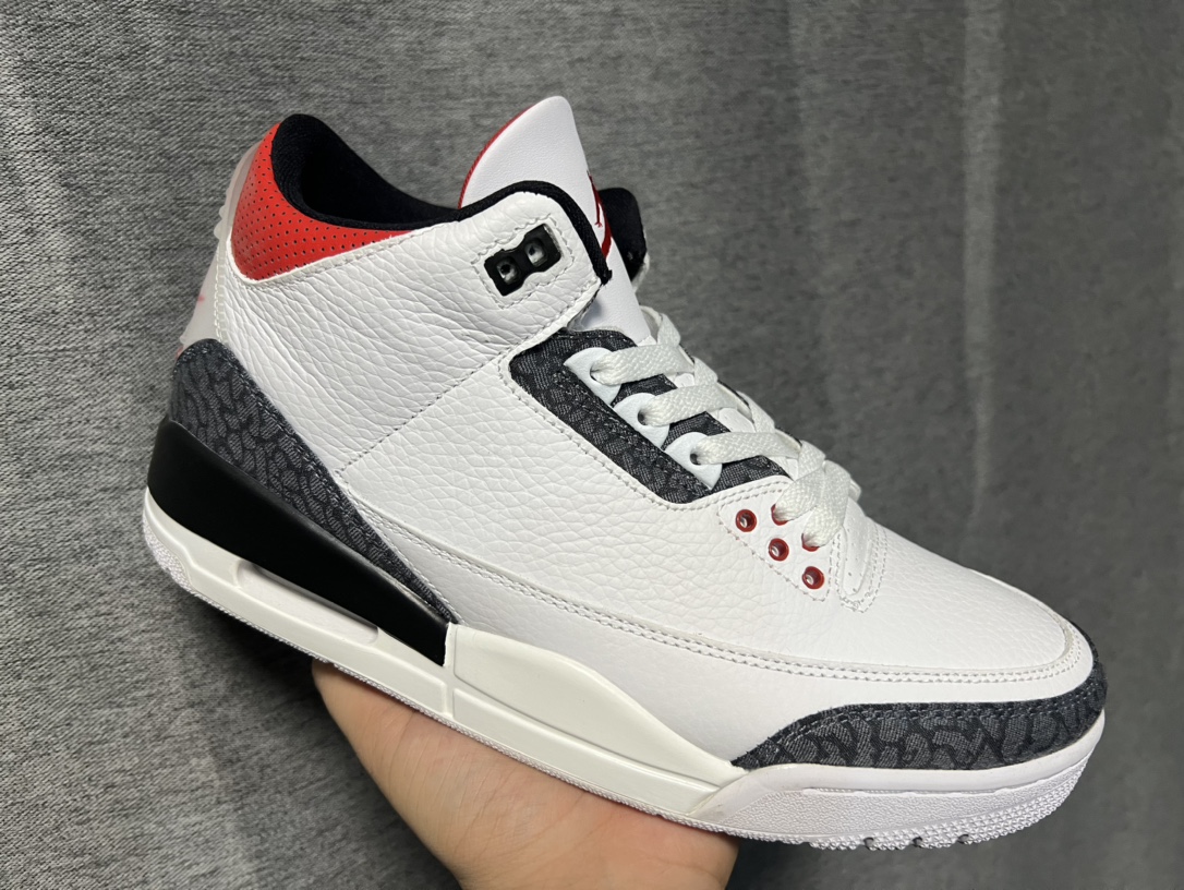 Air Jordan 3 retro se denim“fire red”中幫復古籃球鞋