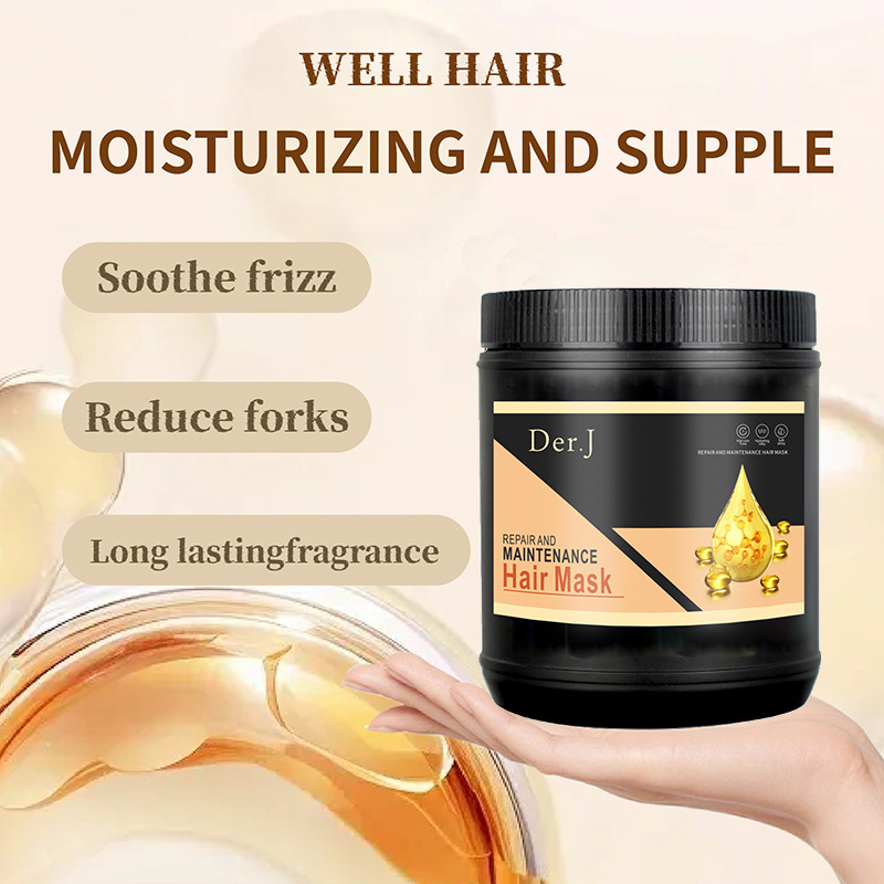 Ayusin at panatilihin ang hair mask para sa tuyo at kulot na mga ugat ng buhok, moisturizing, smoothing at pangmatagalang bango